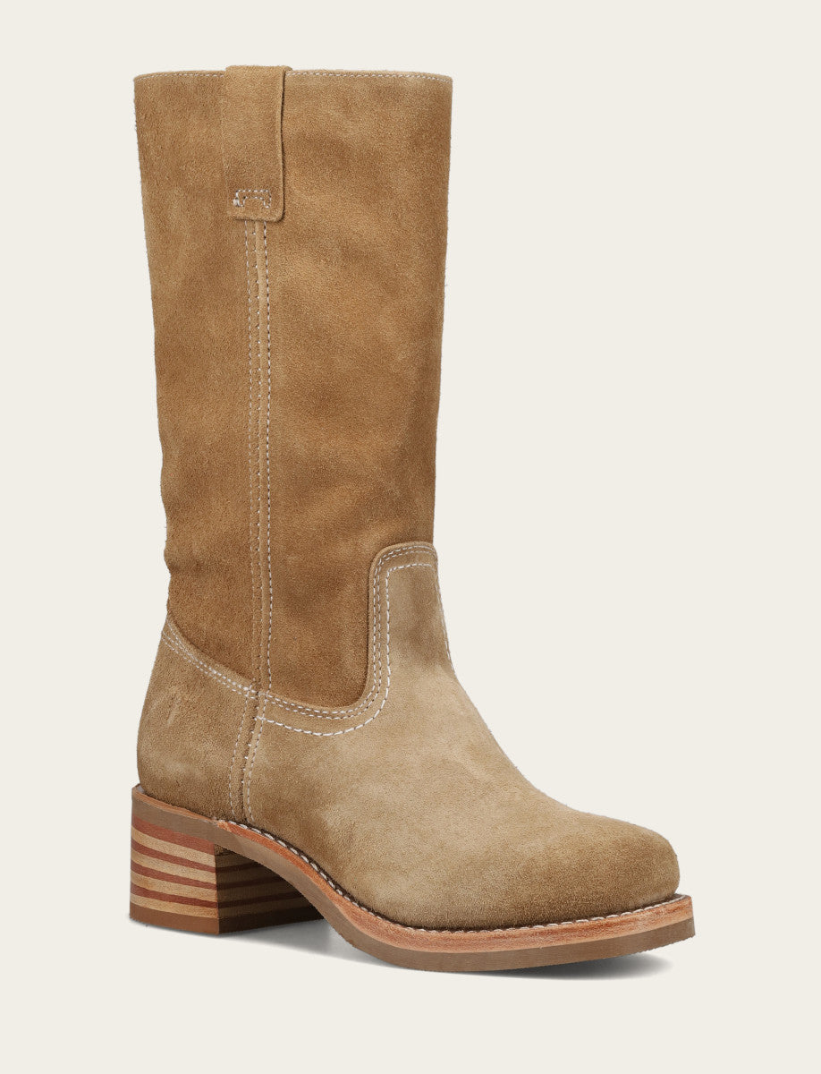 Women's Tan Buck Campus 12R Boots | Frye Tan Buck