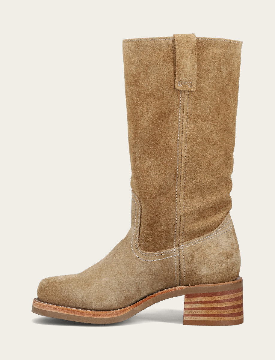 Women's Tan Buck Campus 12R Boots | Frye Tan Buck