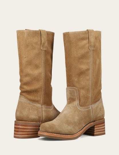 Women's Tan Buck Campus 12R Boots | Frye Tan Buck