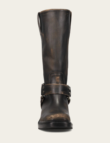 Women's Distressed Black Kate Harness Boot | Frye Distressed Black