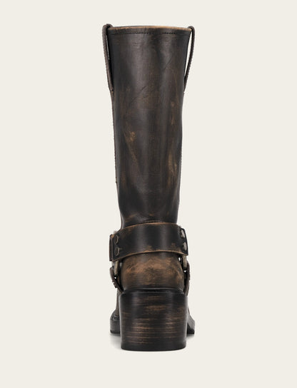 Women's Distressed Black Kate Harness Boot | Frye Distressed Black