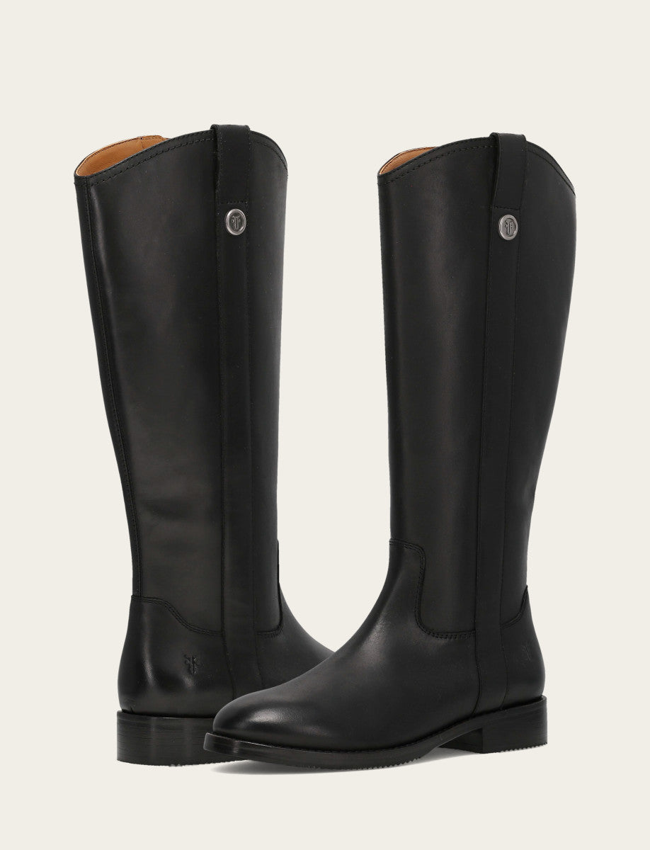 Women's Black Melissa Button Tall Inside Zip Wide Calf Boot | Frye Black