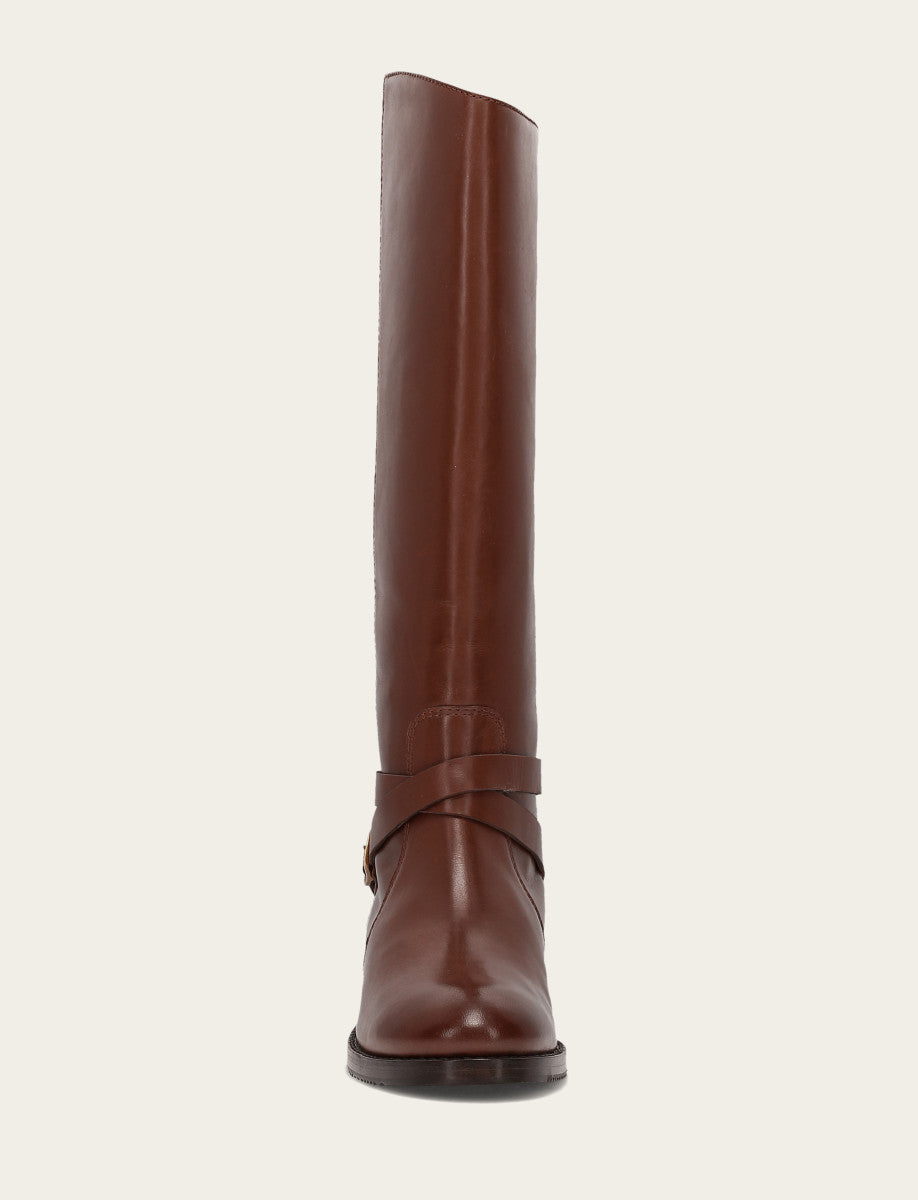 Women's Walnut Melissa Belted Riding Wide Calf Boot | Frye Walnut