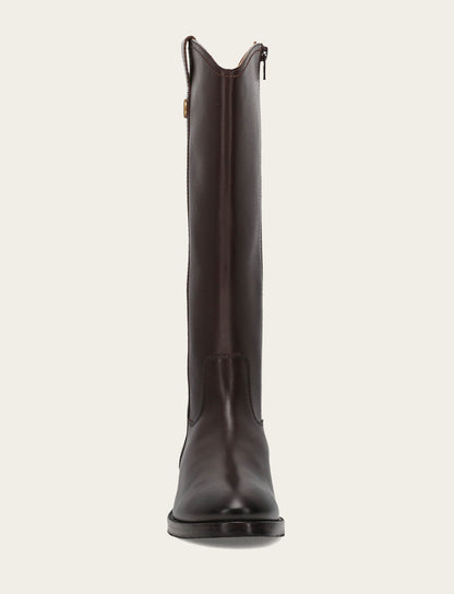 Women's Dark Brown Melissa Button Tall Inside Zip Wide Calf Boot | Frye Dark Brown