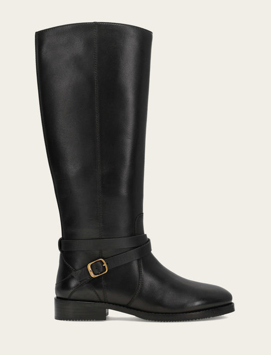 Women's Black Melissa Belted Riding Wide Calf Boot | Frye Black