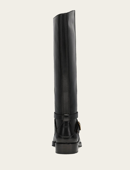 Women's Black Melissa Belted Riding Wide Calf Boot | Frye Black