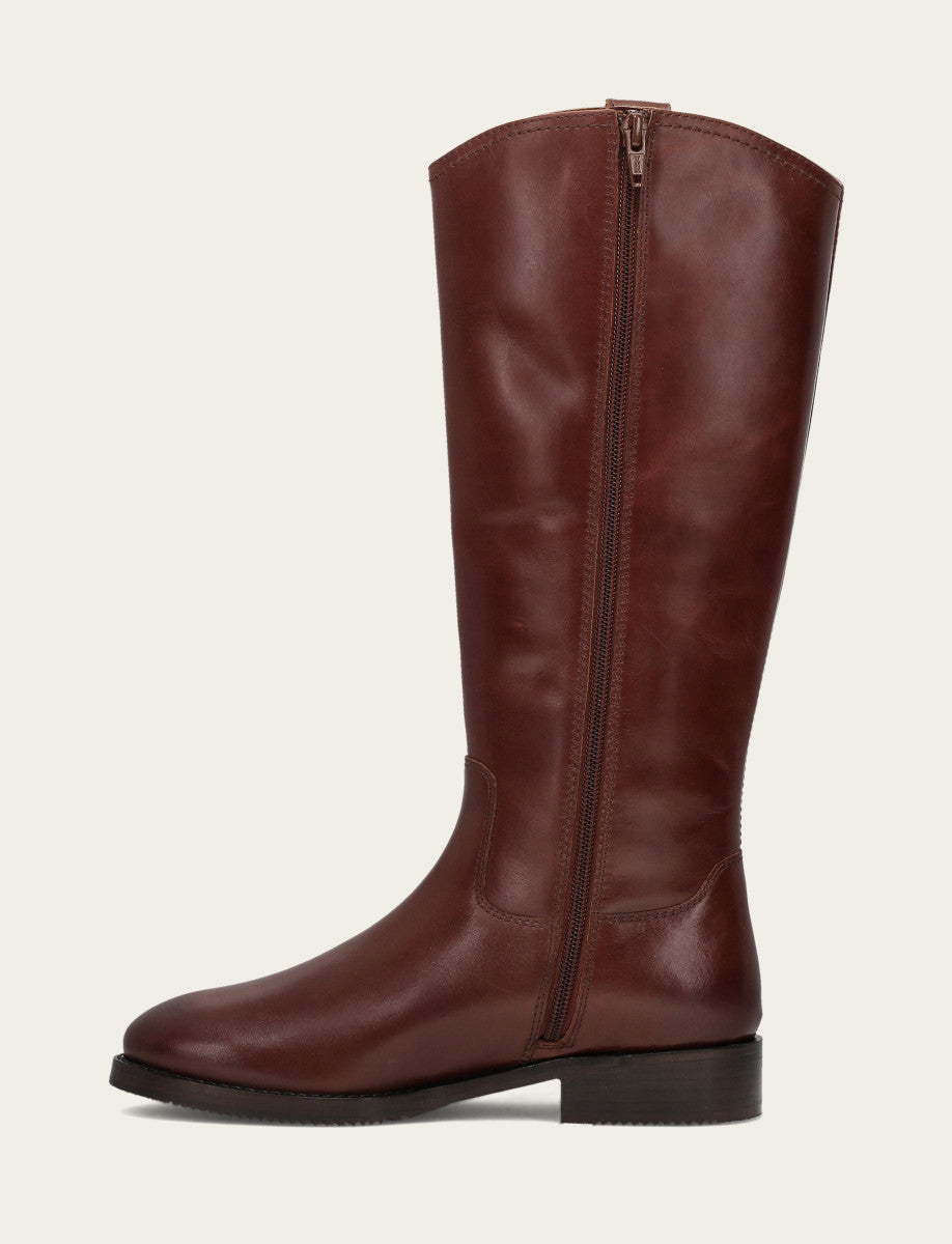 Women's Saddle Melissa Button Tall Inside Zip Boot | Frye Saddle