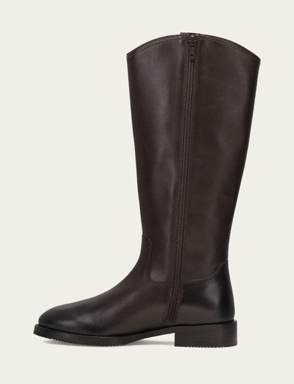 Women's Dark Brown Melissa Button Tall Inside Zip Boot | Frye Dark Brown