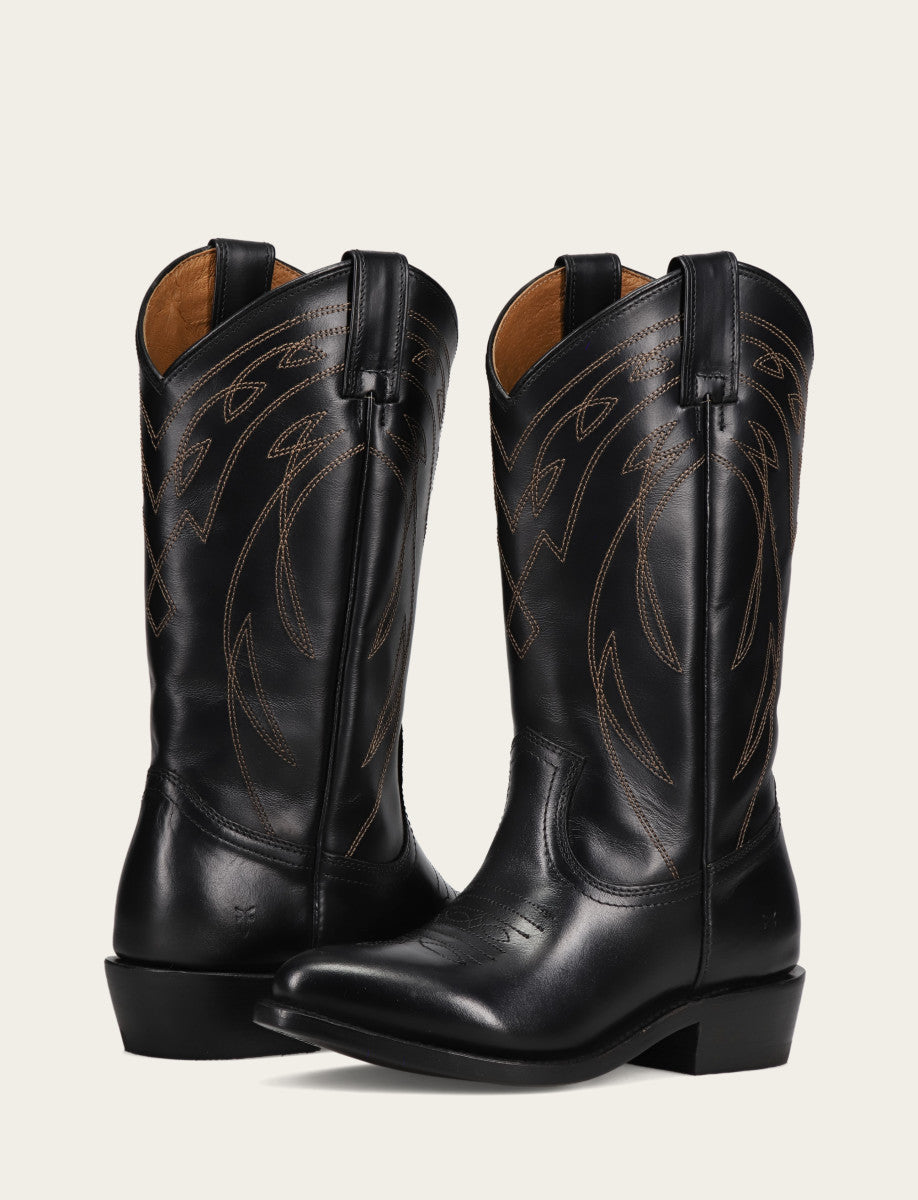 Women's Black Billy Pull On Deco Stitch Boots | Frye Black