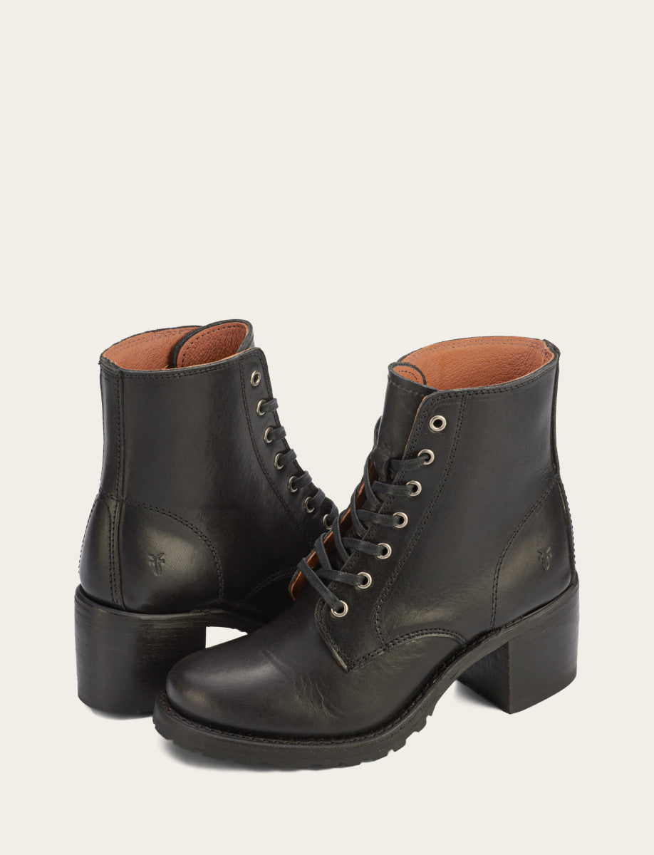 Women's Black Sabrina 6G Lace Up Boots | Frye Black
