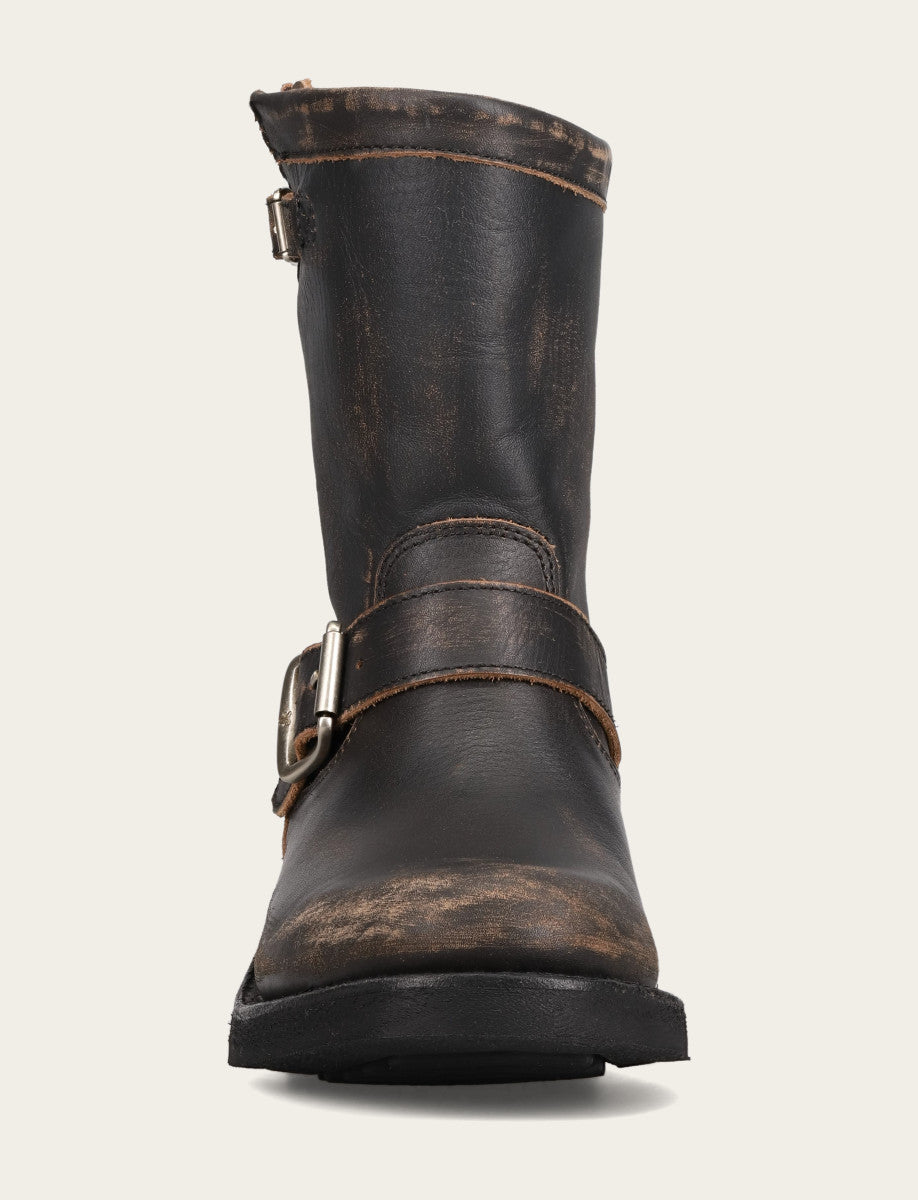 Women's Distressed Black Viv Short Engineer Boot | Frye Distressed Black