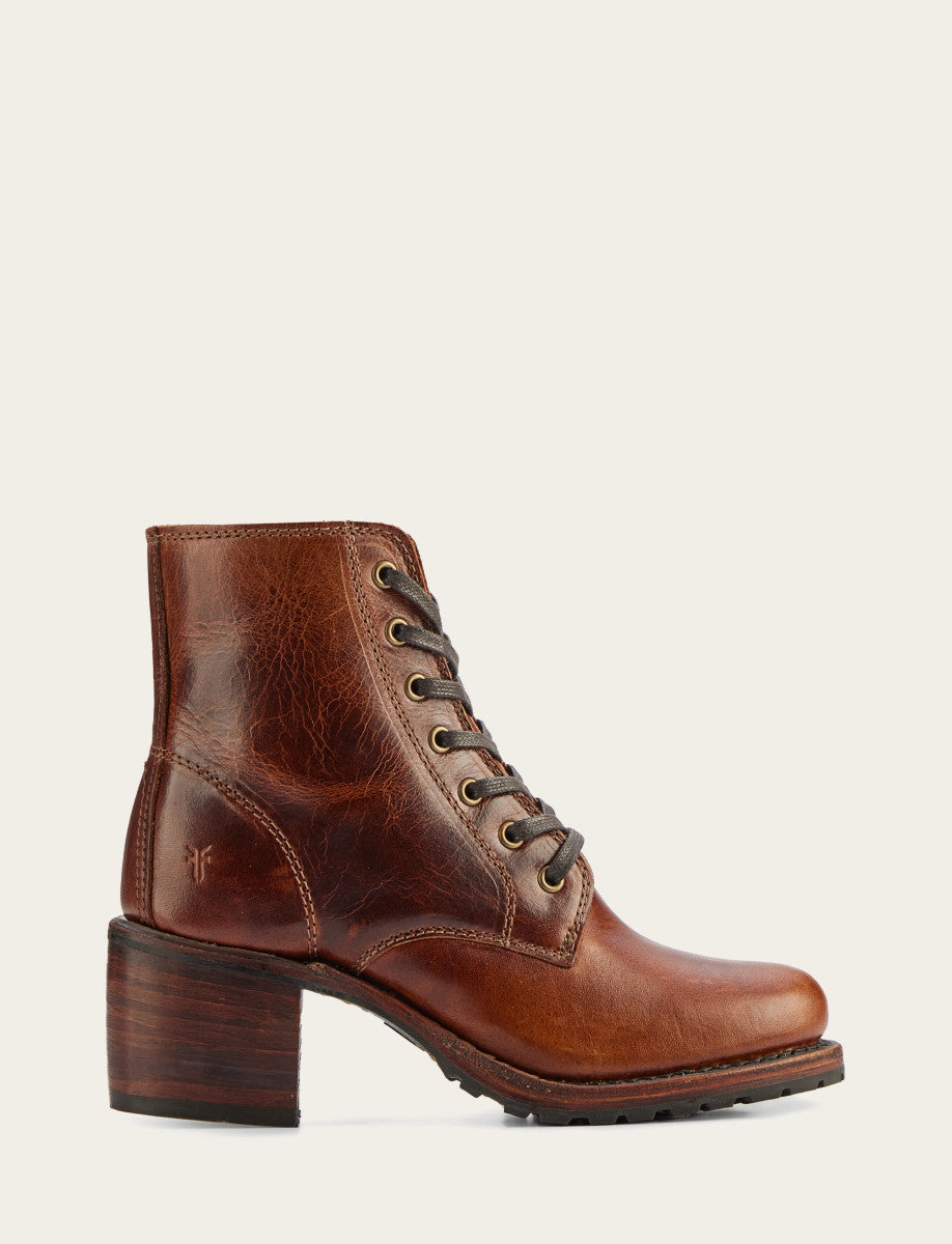 Women's Cognac Sabrina 6G Lace Up Boots | Frye Cognac