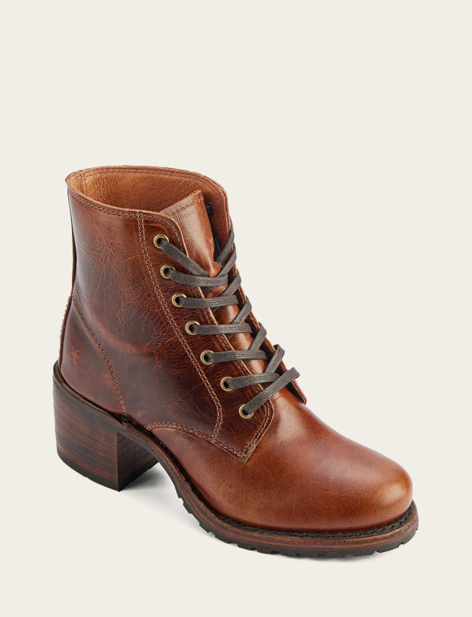 Women's Cognac Sabrina 6G Lace Up Boots | Frye Cognac