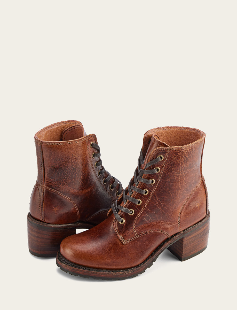 Women's Cognac Sabrina 6G Lace Up Boots | Frye Cognac