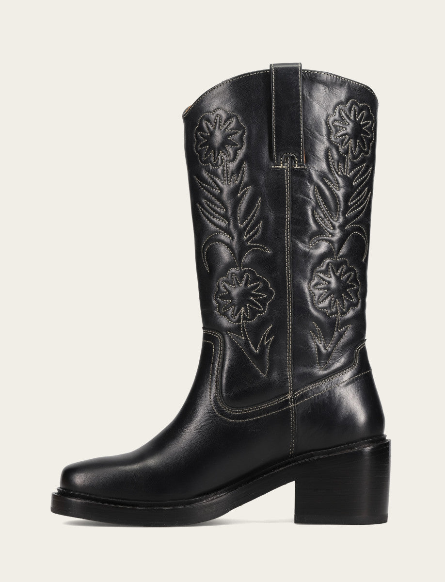 Women's Black Kate Deco Stitch Boot | Frye Black