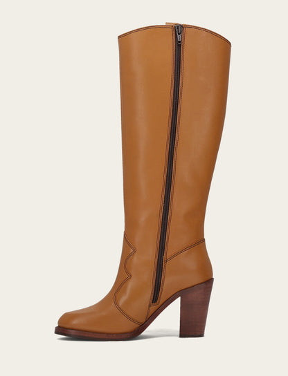 Women’s Caramel Corinne Deco Stitch Tall Boots | Frye Caramel