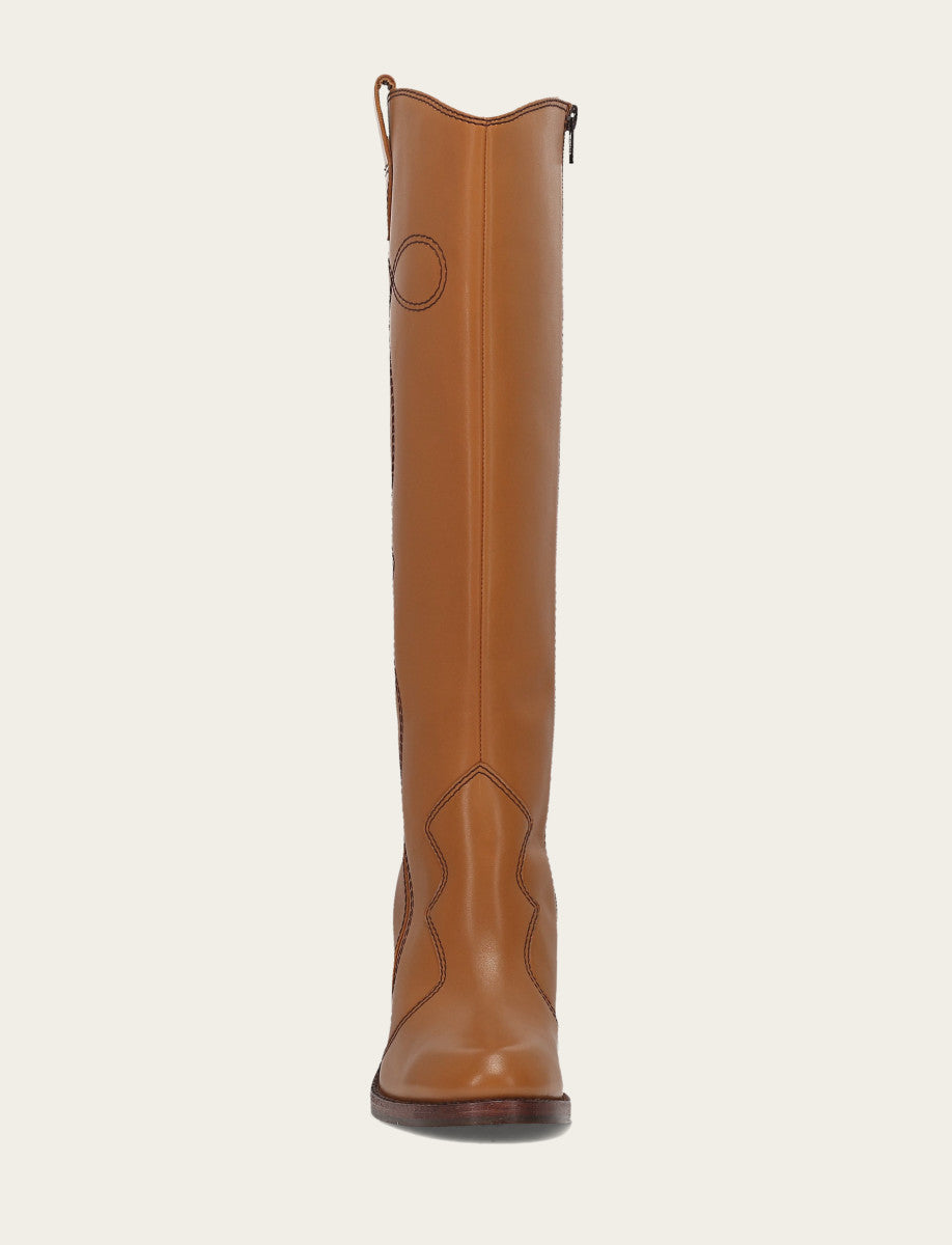 Women’s Caramel Corinne Deco Stitch Tall Boots | Frye Caramel