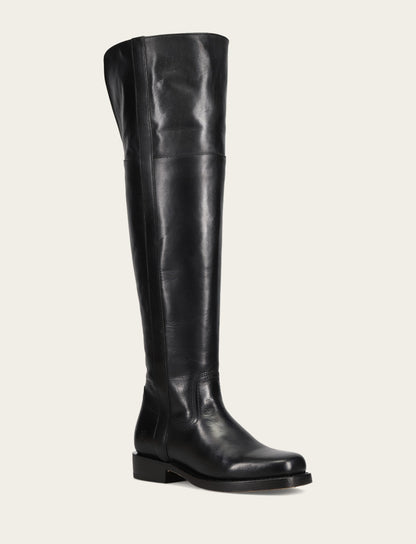 Women's Black Campus Low Heel Over The Knee Boot | Frye Black