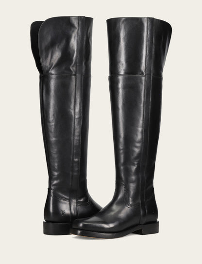 Women's Black Campus Low Heel Over The Knee Boot | Frye Black