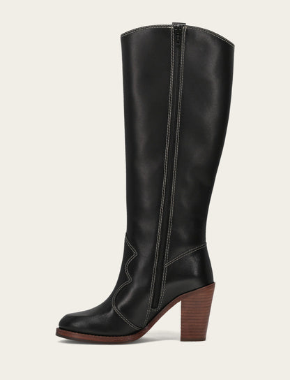 Women's Black Corinne Tall Deco Stitch Boot | Frye Black