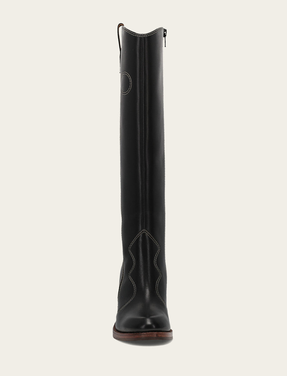 Women's Black Corinne Tall Deco Stitch Boot | Frye Black