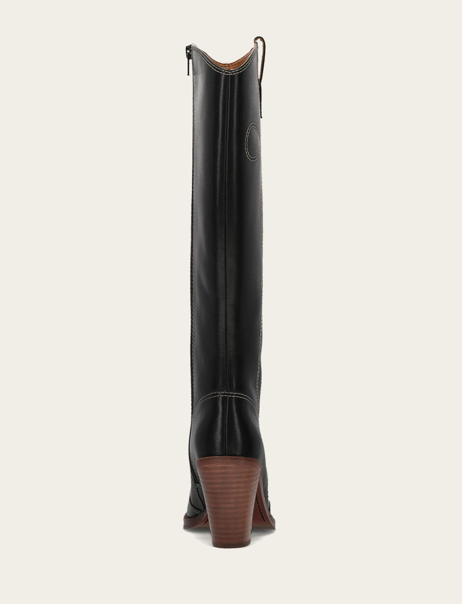 Women's Black Corinne Tall Deco Stitch Boot | Frye Black