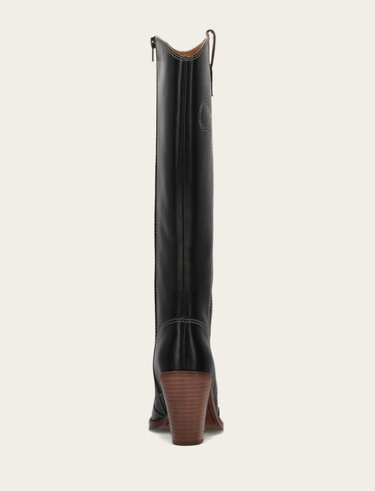 Women's Black Corinne Tall Deco Stitch Boot | Frye Black