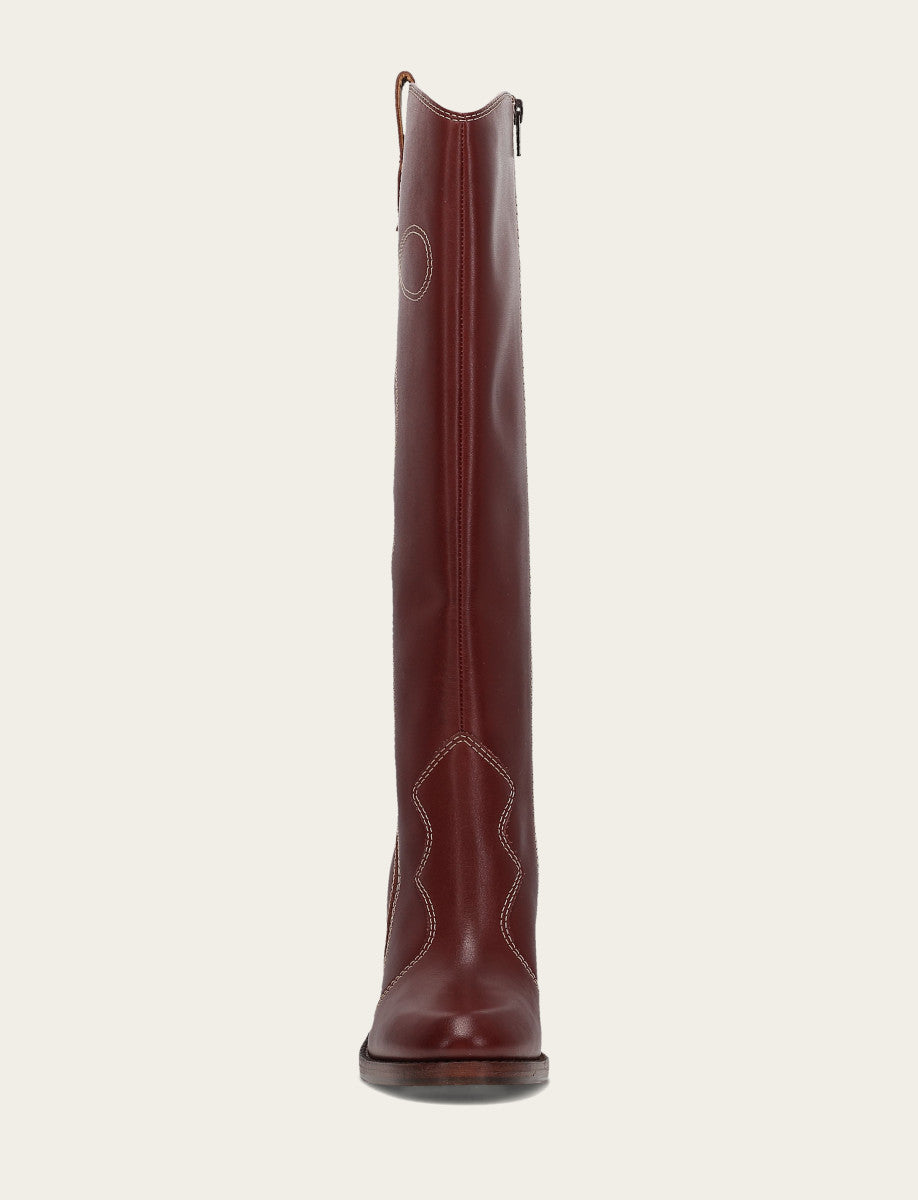 Women's Cranberry Corinne Tall Deco Stitch Boot | Frye Cranberry