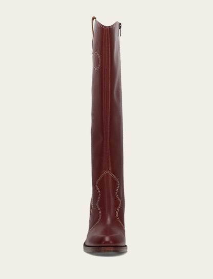 Women's Cranberry Corinne Tall Deco Stitch Boot | Frye Cranberry