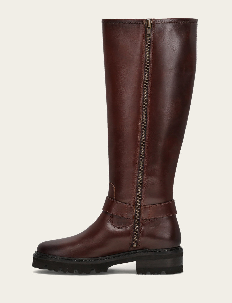 Women's Bourbon Olivia Buckle Tall Boot | Frye Bourbon