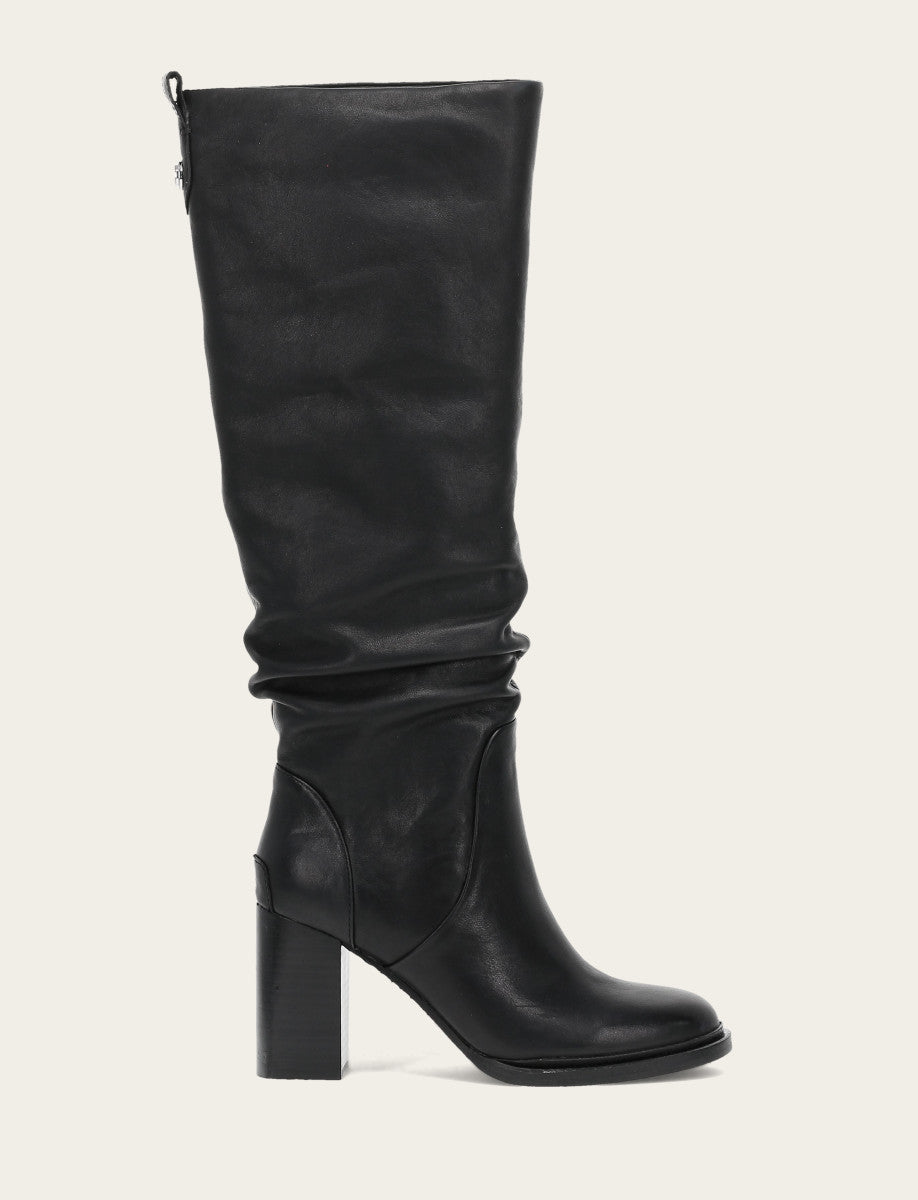 Black Alex Softy Tall Wide Calf Boot | Frye Black