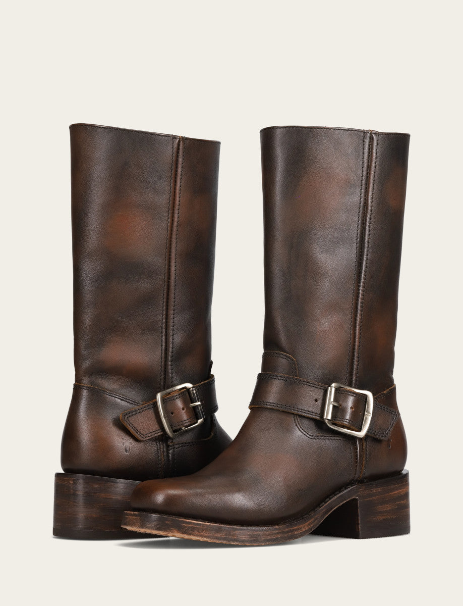 Women's Dark Brown Campus Buckle Boot | Frye Dark Brown