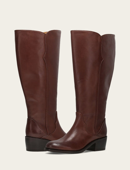 Women's Saddle Carson 2 Piping Tall Wide Calf Boot | Frye Saddle