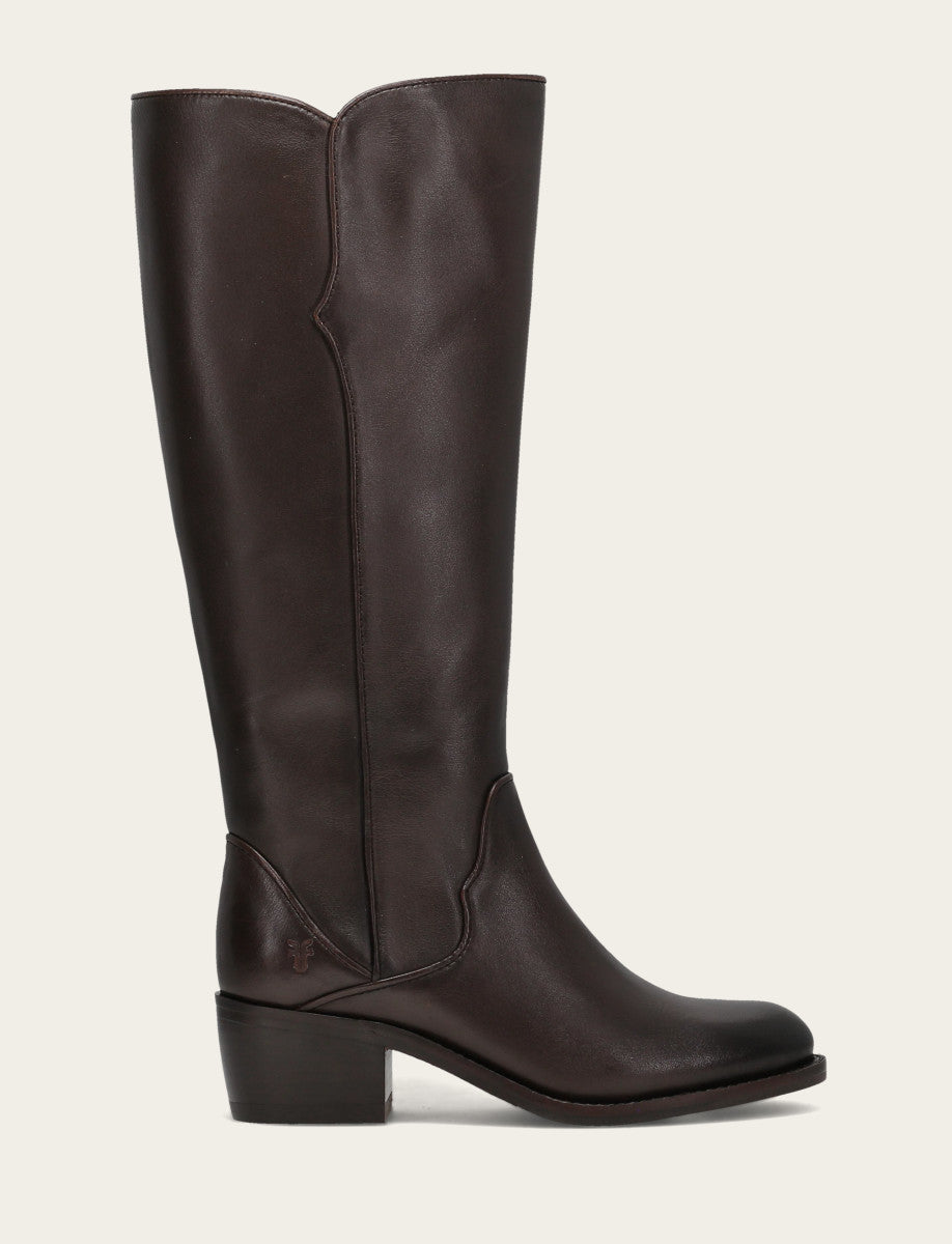 Women's Dark Brown Carson 2 Piping Tall Boot | Frye Dark Brown
