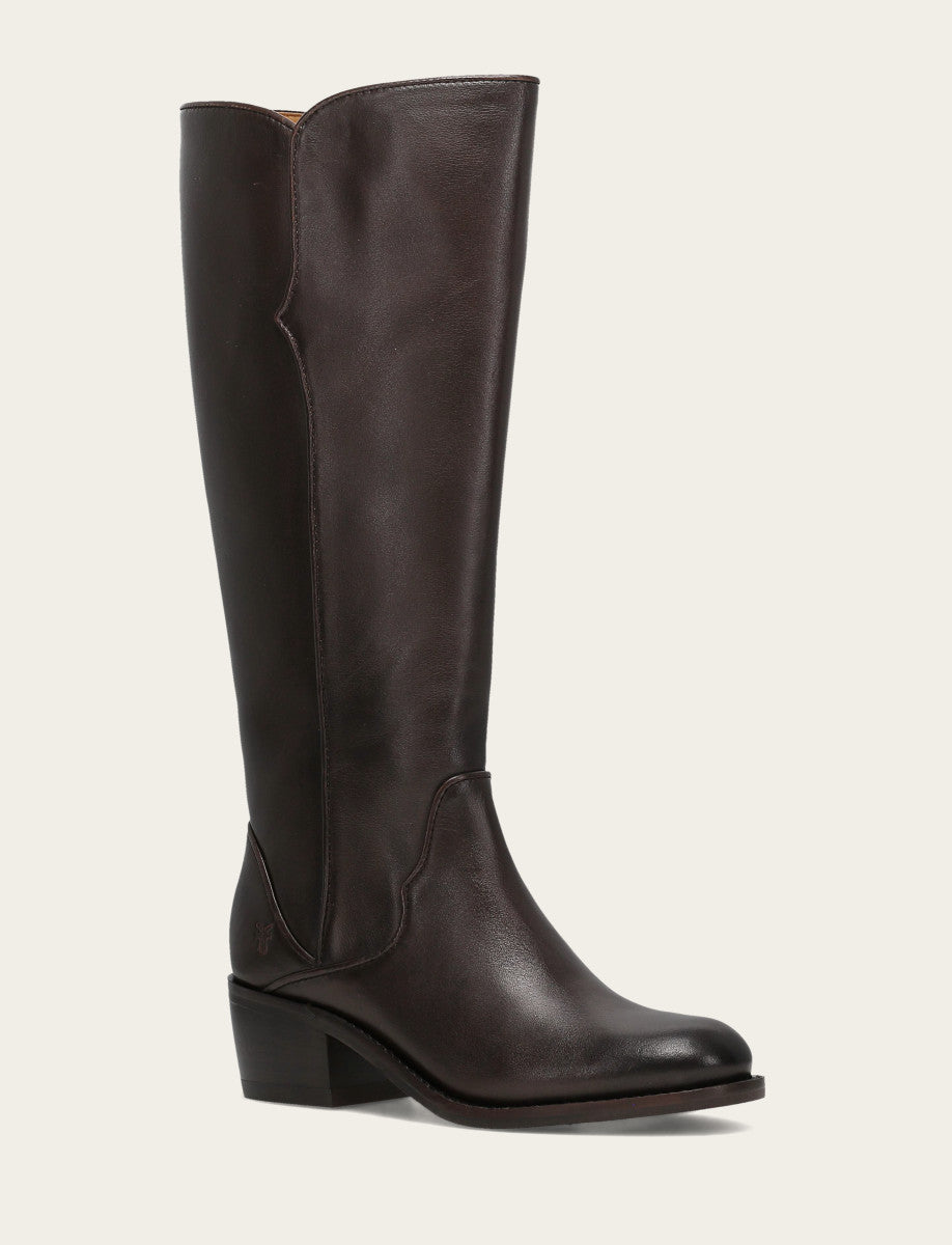 Women's Dark Brown Carson 2 Piping Tall Boot | Frye Dark Brown