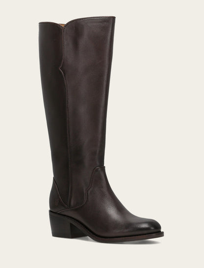 Women's Dark Brown Carson 2 Piping Tall Boot | Frye Dark Brown