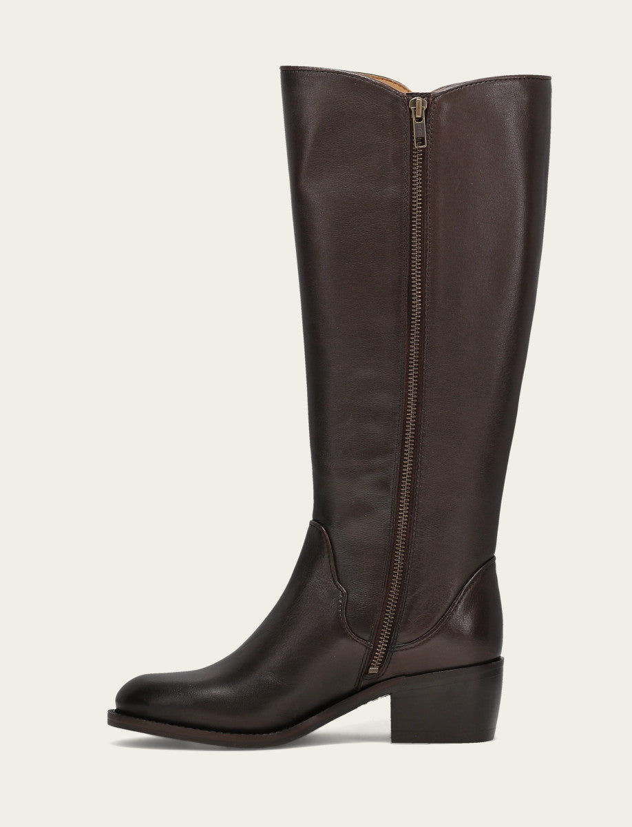 Women's Dark Brown Carson 2 Piping Tall Boot | Frye Dark Brown