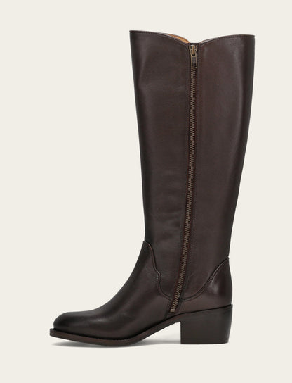 Women's Dark Brown Carson 2 Piping Tall Boot | Frye Dark Brown
