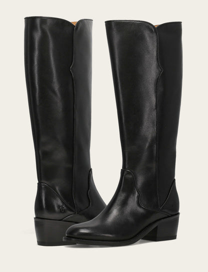 Women's Black Carson 2 Piping Tall Boot | Frye Black