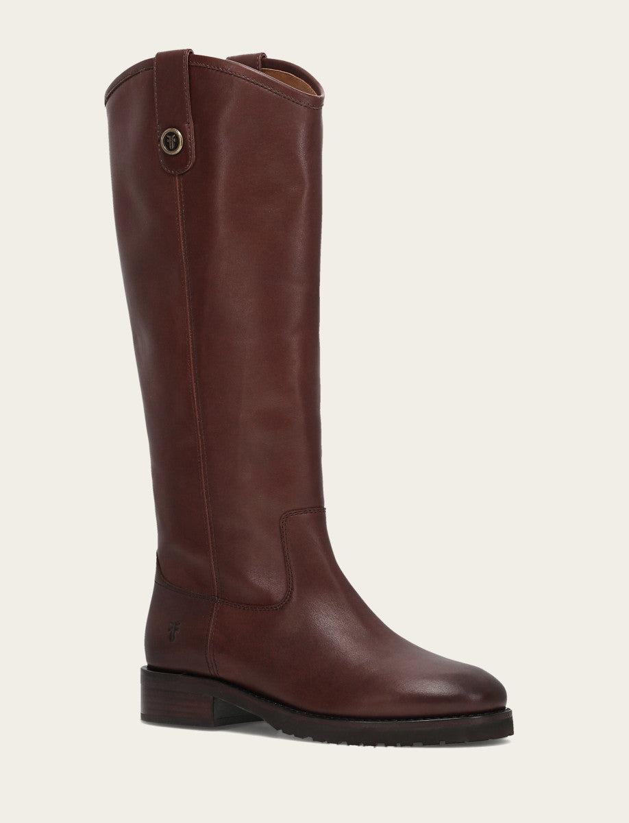 Women's Brown Melissa Lug Button Tall Wide Calf Boot | Frye Brown