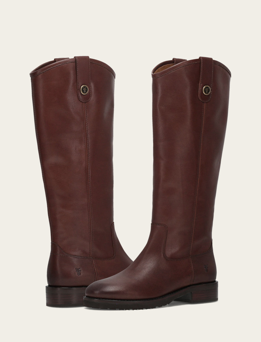 Women's Brown Melissa Lug Button Tall Wide Calf Boot | Frye Brown