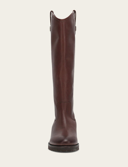 Women's Brown Melissa Lug Button Tall Wide Calf Boot | Frye Brown