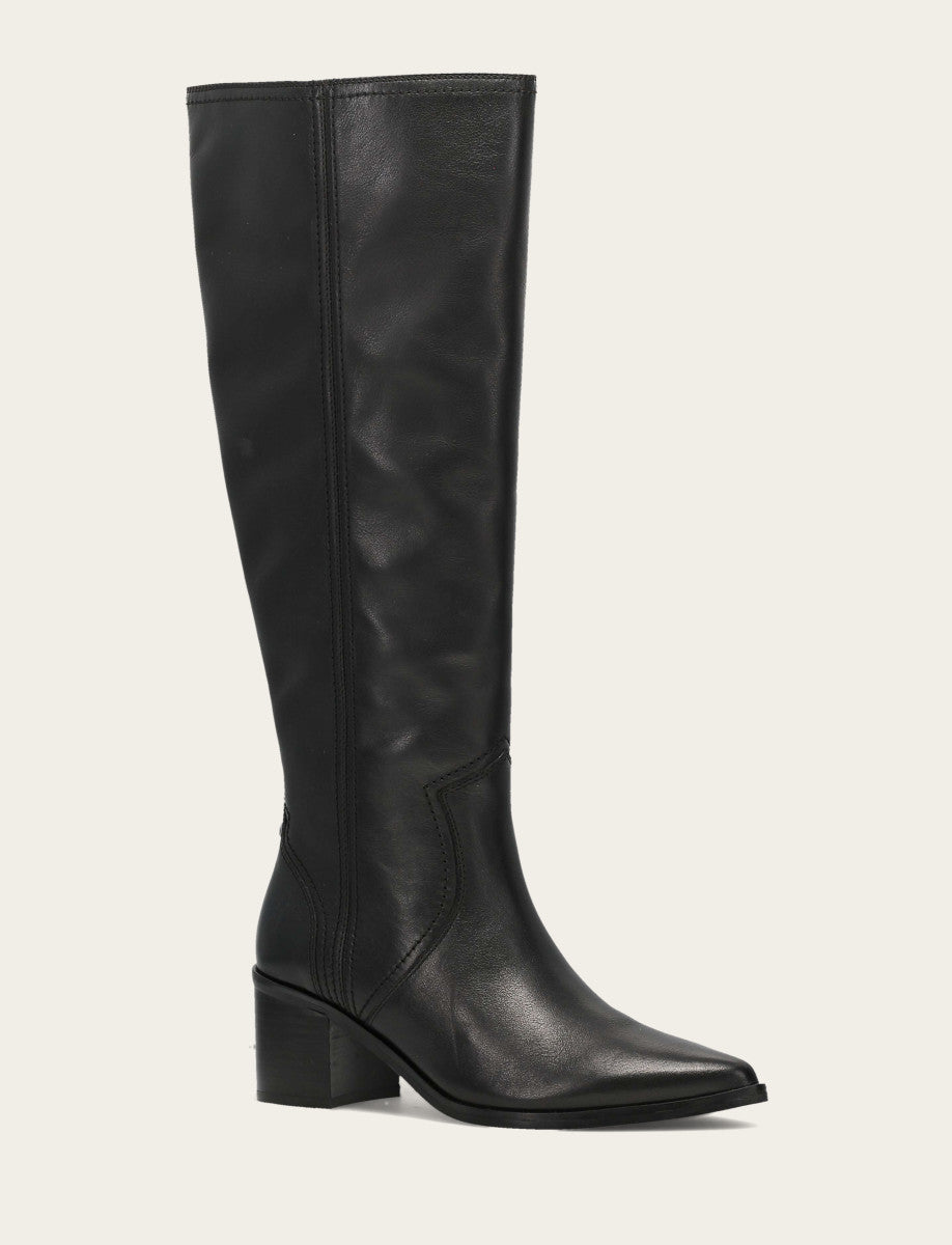Women's Black Sadie Softy Tall Wide Calf Boot | Frye Black