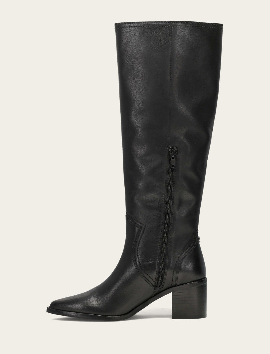 Women's Black Sadie Softy Tall Wide Calf Boot | Frye Black