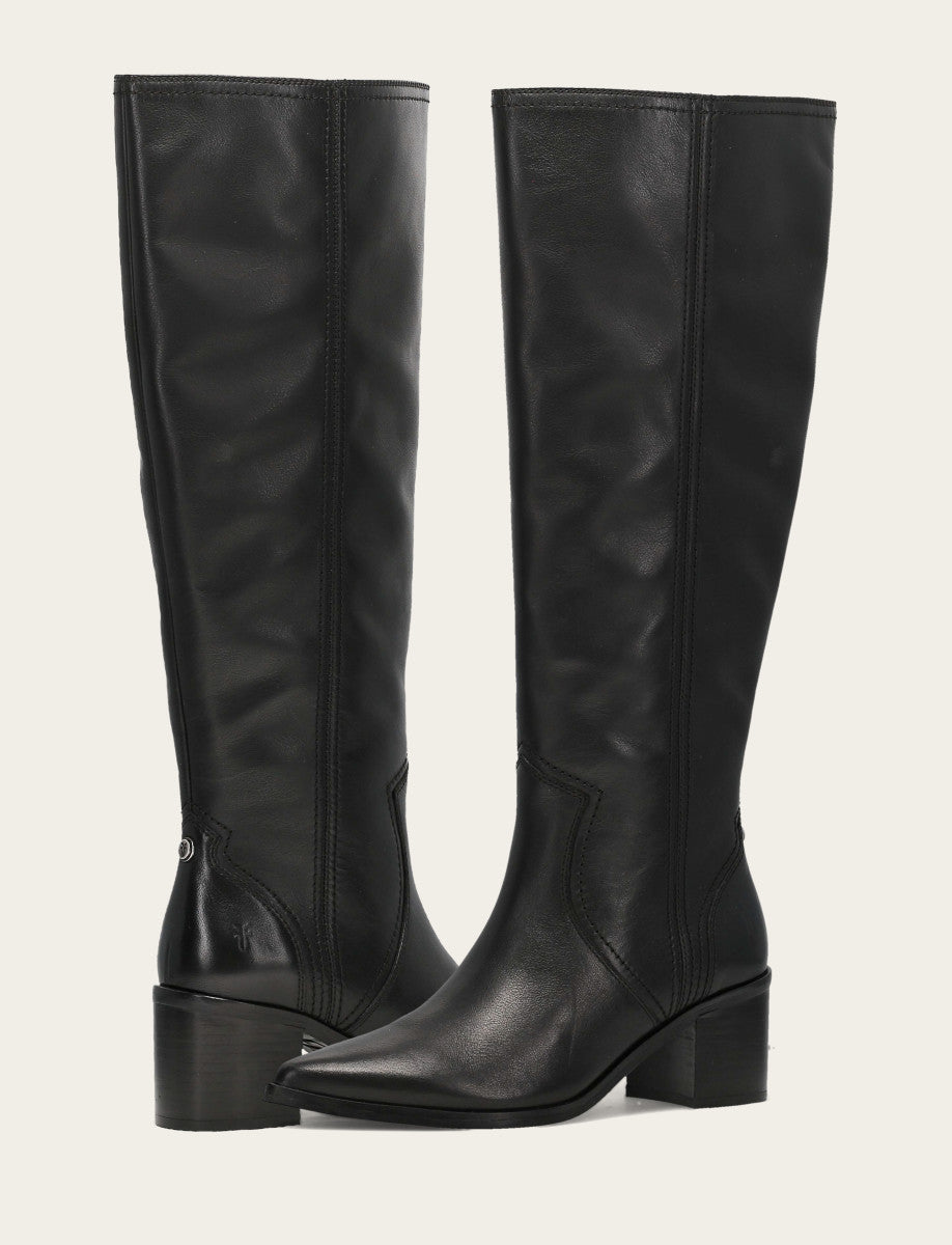 Women's Black Sadie Softy Tall Wide Calf Boot | Frye Black