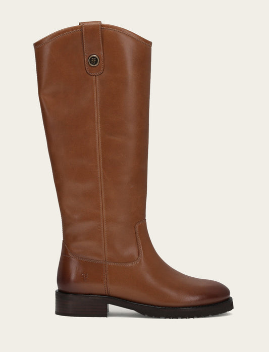 Women's Tan Melissa Lug Button Tall Wide Calf Boot | Frye Tan