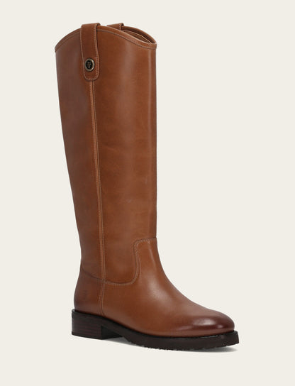 Women's Tan Melissa Lug Button Tall Wide Calf Boot | Frye Tan