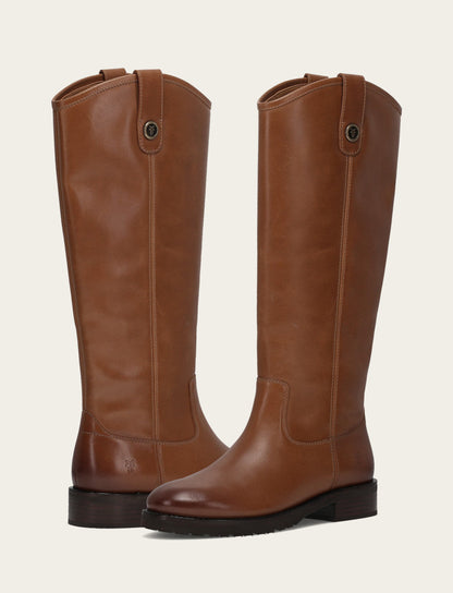 Women's Tan Melissa Lug Button Tall Boot | Frye Tan