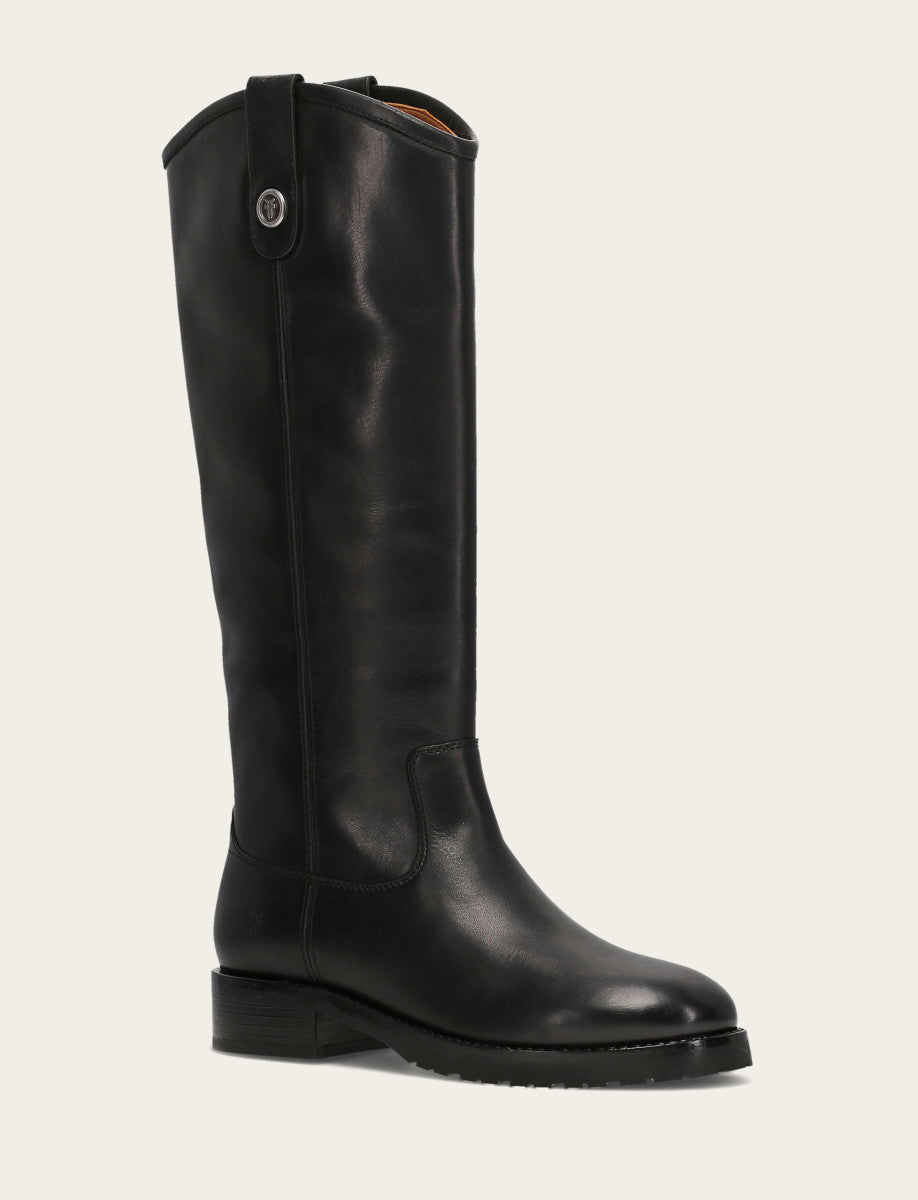 Women's Black Melissa Lug Button Tall Boot | Frye Black