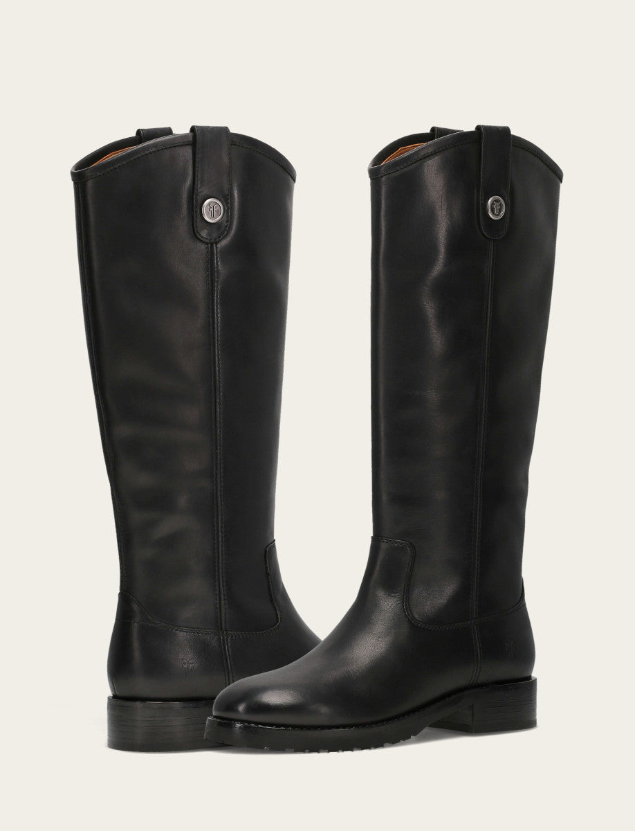 Women's Black Melissa Lug Button Tall Boot | Frye Black
